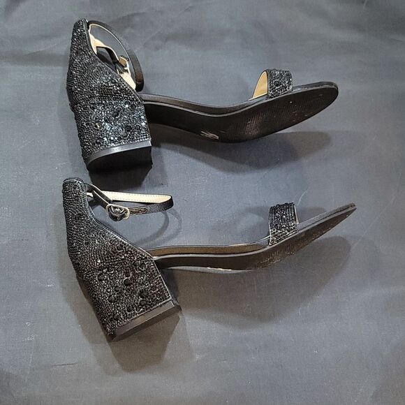 BRAND NEW SB-HANNA BY BETSEY JOHNSON MARI RHINESTONE BLOCK HEEL DRESS SA… - Picture 8 of 16